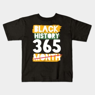 Black History Month 24/7/365 Black men African American Kids T-Shirt